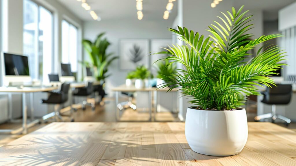 rośliny w biurze